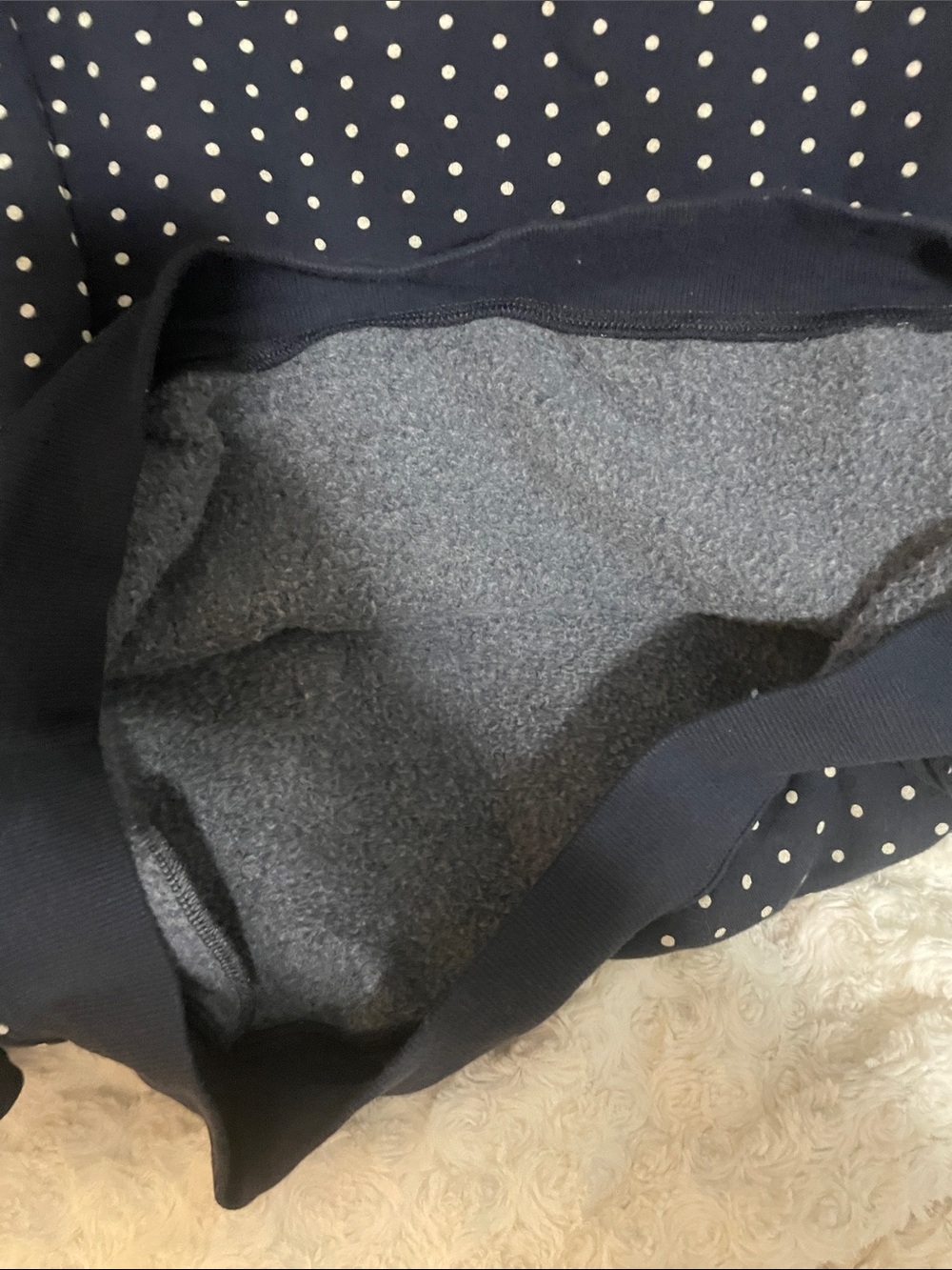 Wild Fable Navy Polka Dot Off-The-Shoulder Sweatshirt | XXL - Picture 8 of 8
